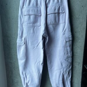 Aritzia White Cargo Joggers